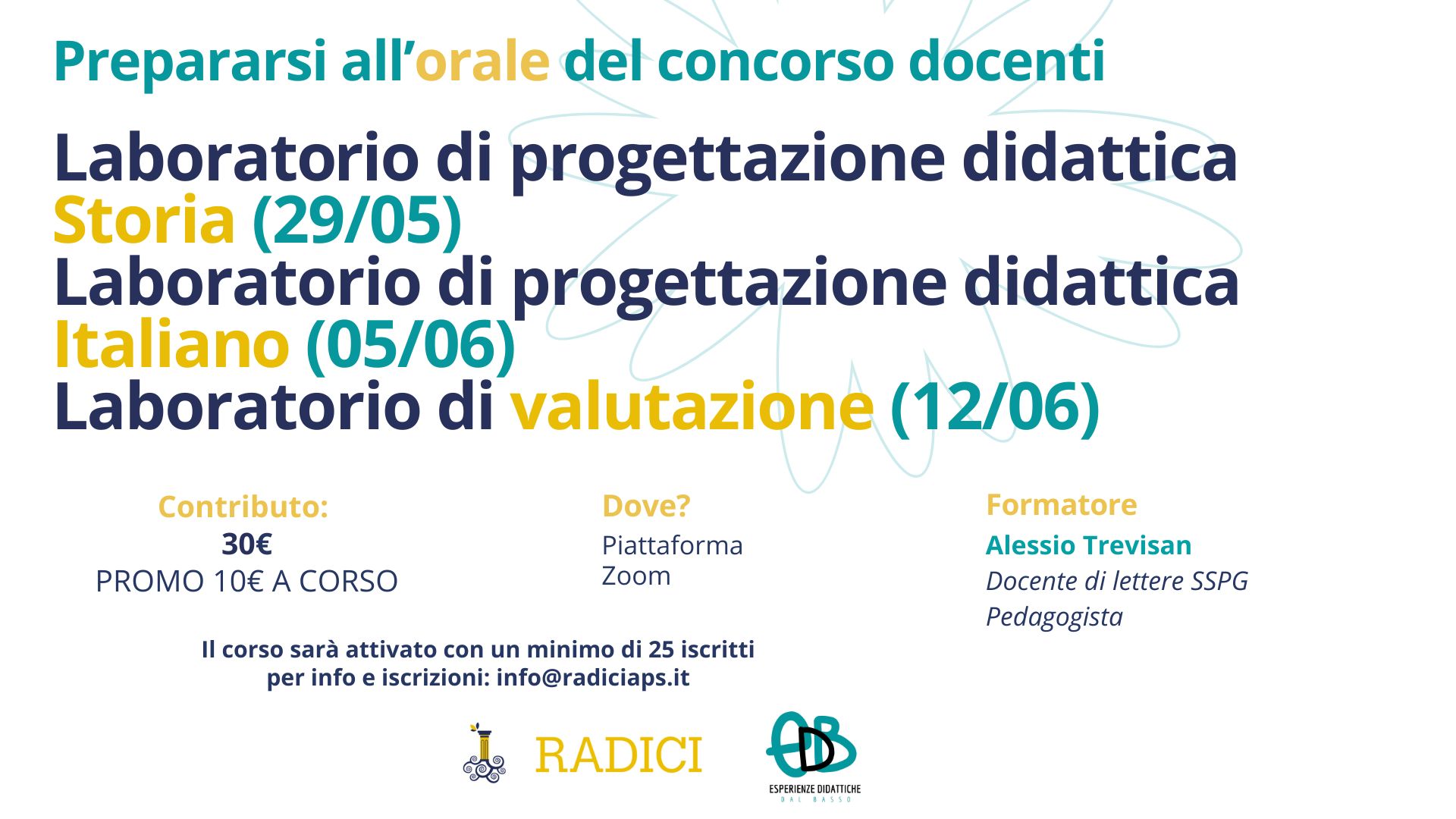 Prepararsi alla prova orale del concorso docenti - 3 incontri