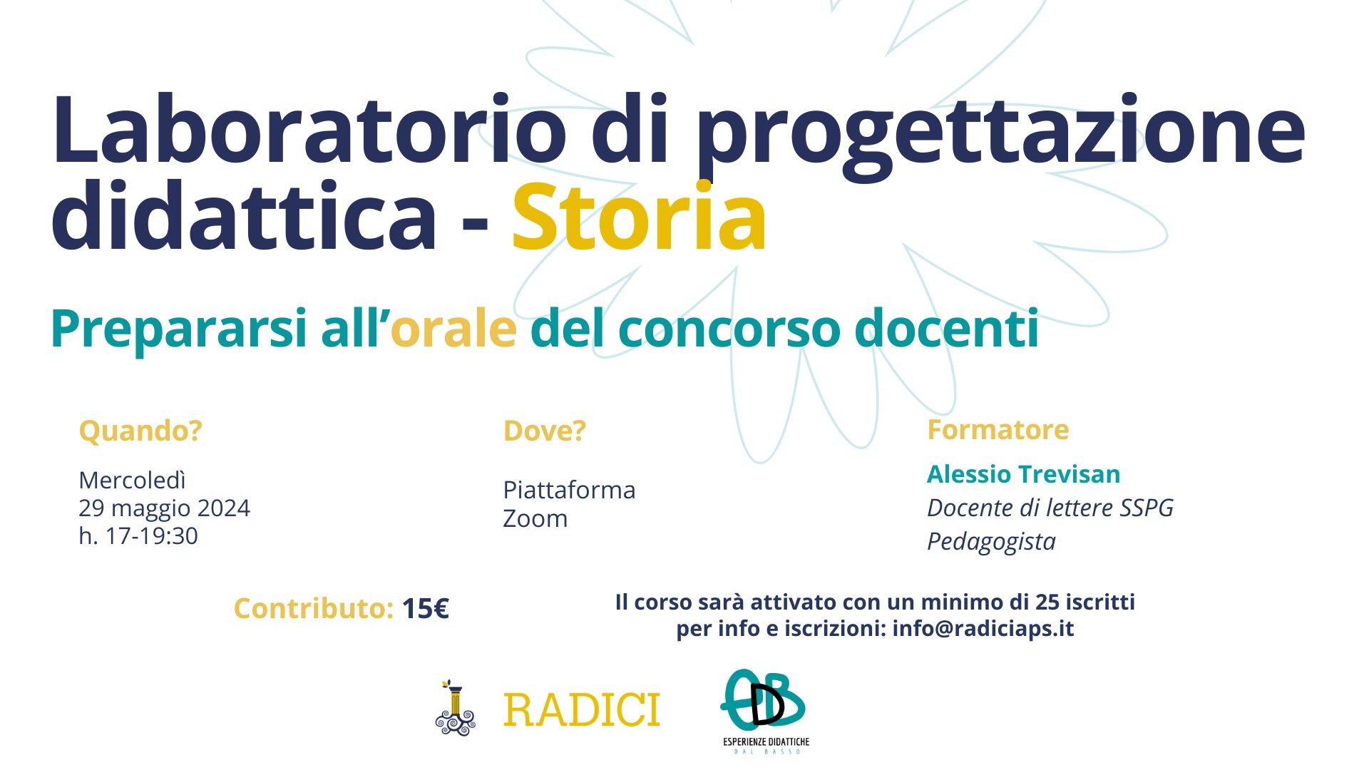 Laboratorio di progettazione didattica - Storia