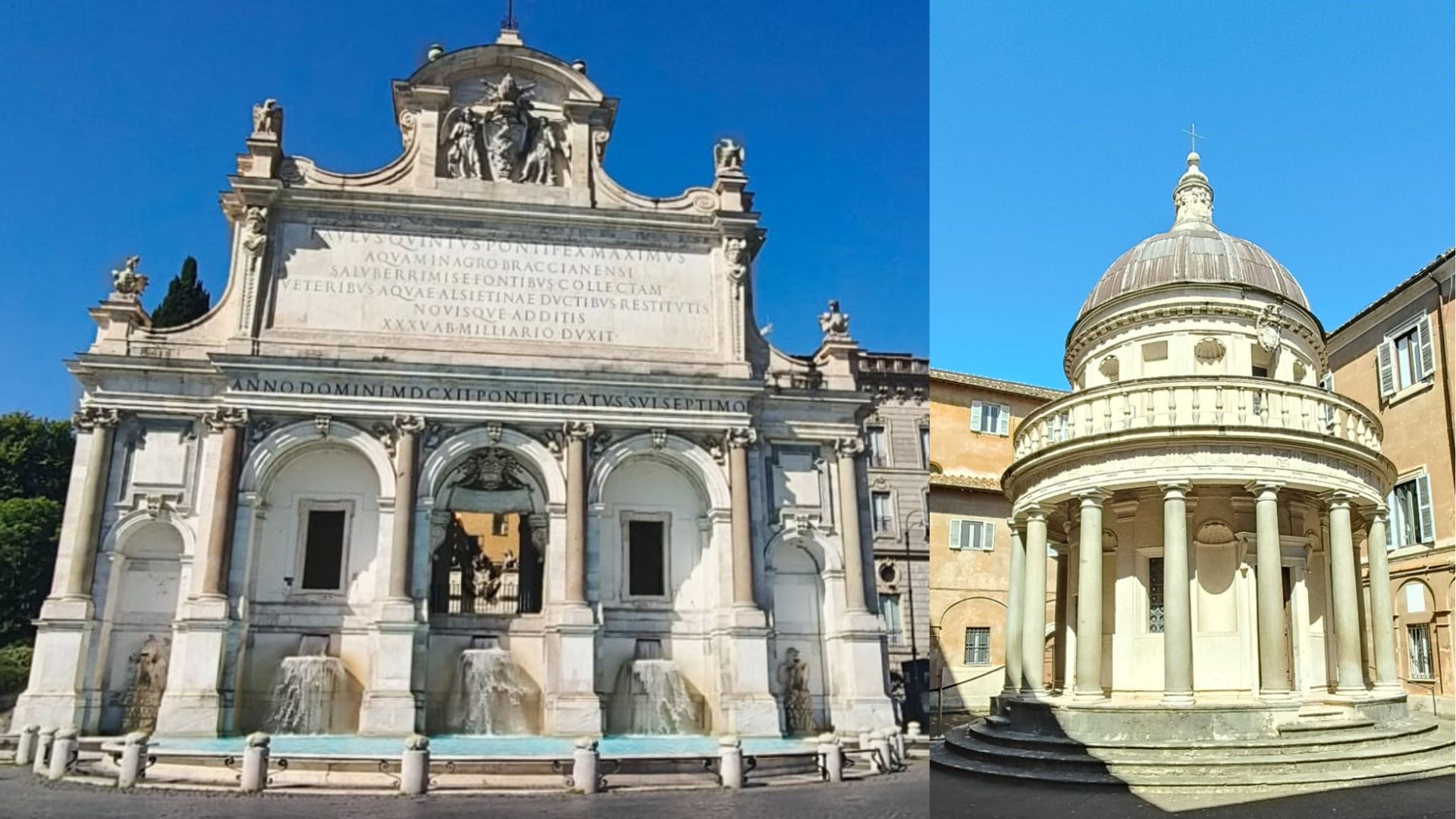 I gioielli del Gianicolo: La Fontana dell’Acqua Paola e il tempietto del Bramante